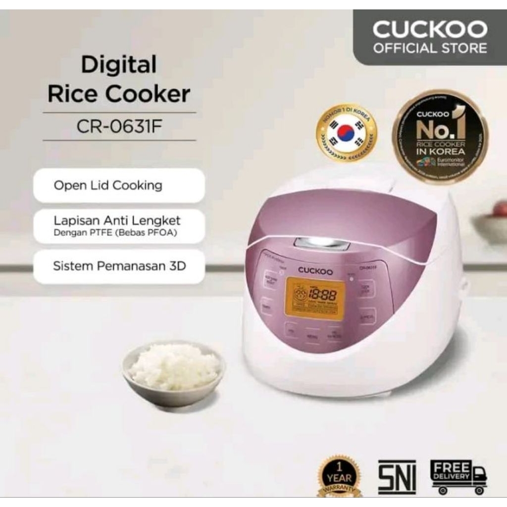 Cuckoo Rice Cooker 1 Liter CR-0631F