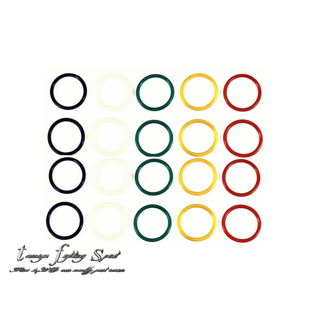 Ring Karet Roller Tamiya Mix Collor 17/19mm 20pcs / Ring Rubber Mix Silicone Roller Tamiya - TP1403