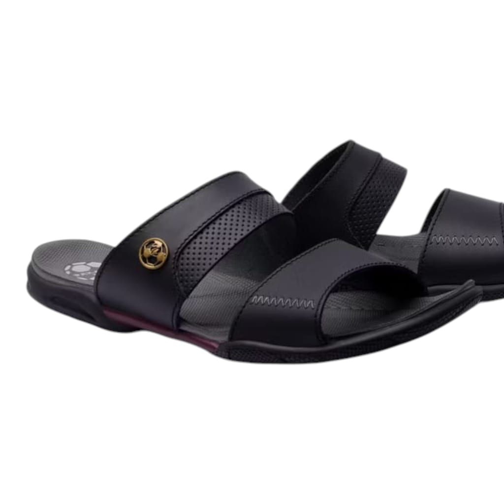 SANDAL KULIT PRIA PAKALOLO N0933 HITAM ORIGINAL