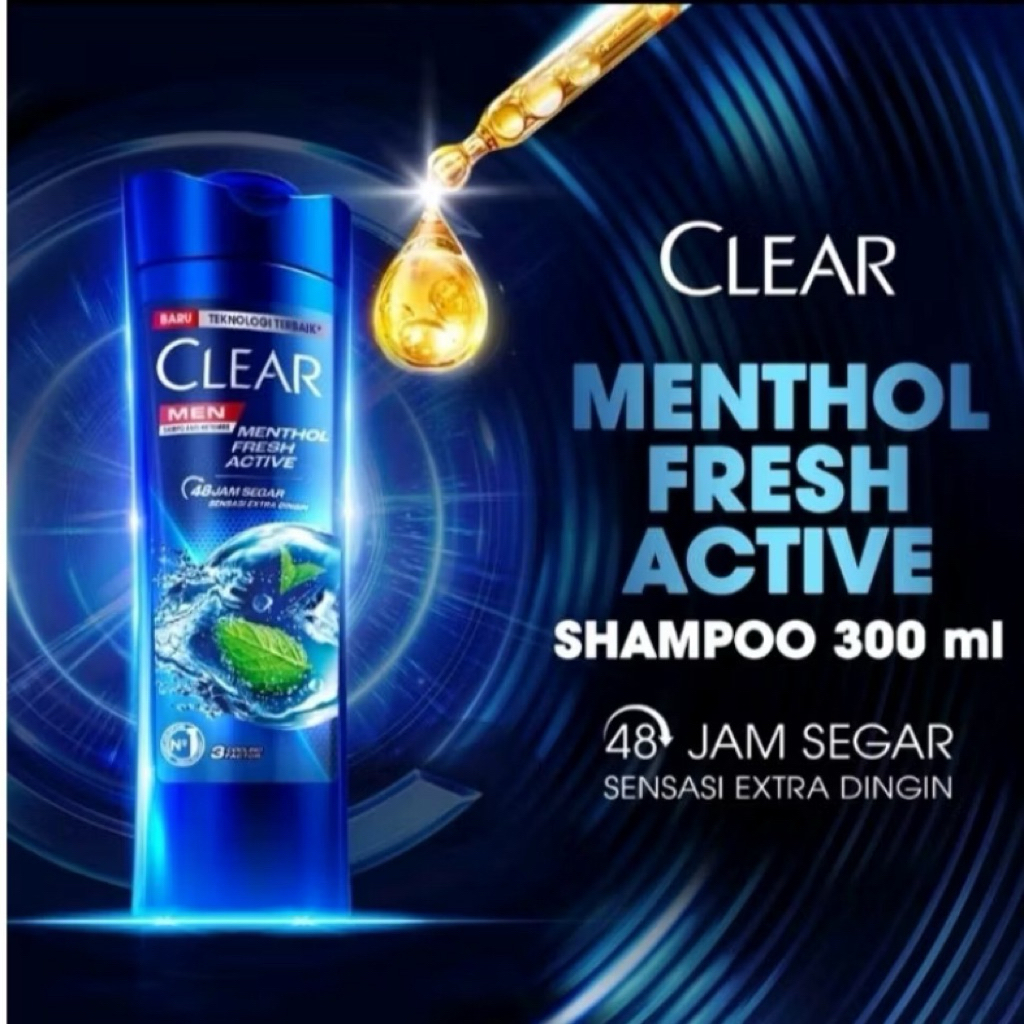 Shampoo Clear Men Menthol Fresh Active 300 ml