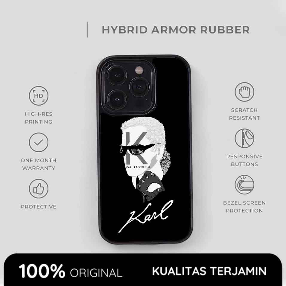Casing iPhone Karl Case Rubber Softcase Anti Shock The Mills Style 17 16 15 14 13 12 11 Xs Max Pro M