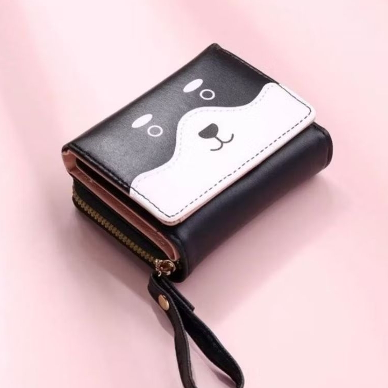 Dompet lipat model hewan golden river Dompet lipat wanita multifungsi simple lucu -Qhuansha
