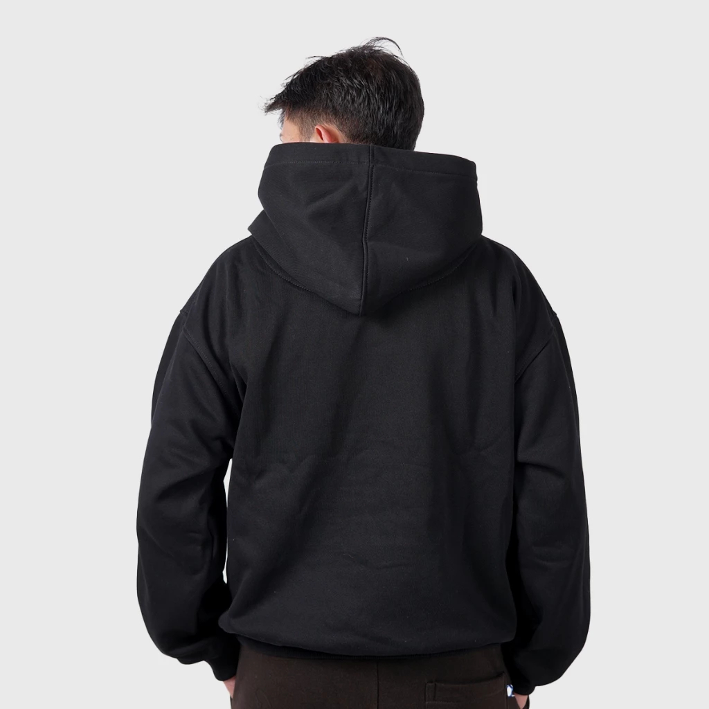 Hoodie Oversize Boxy Polos CVC Fleece 330 gsm - Kualitas Ekspor