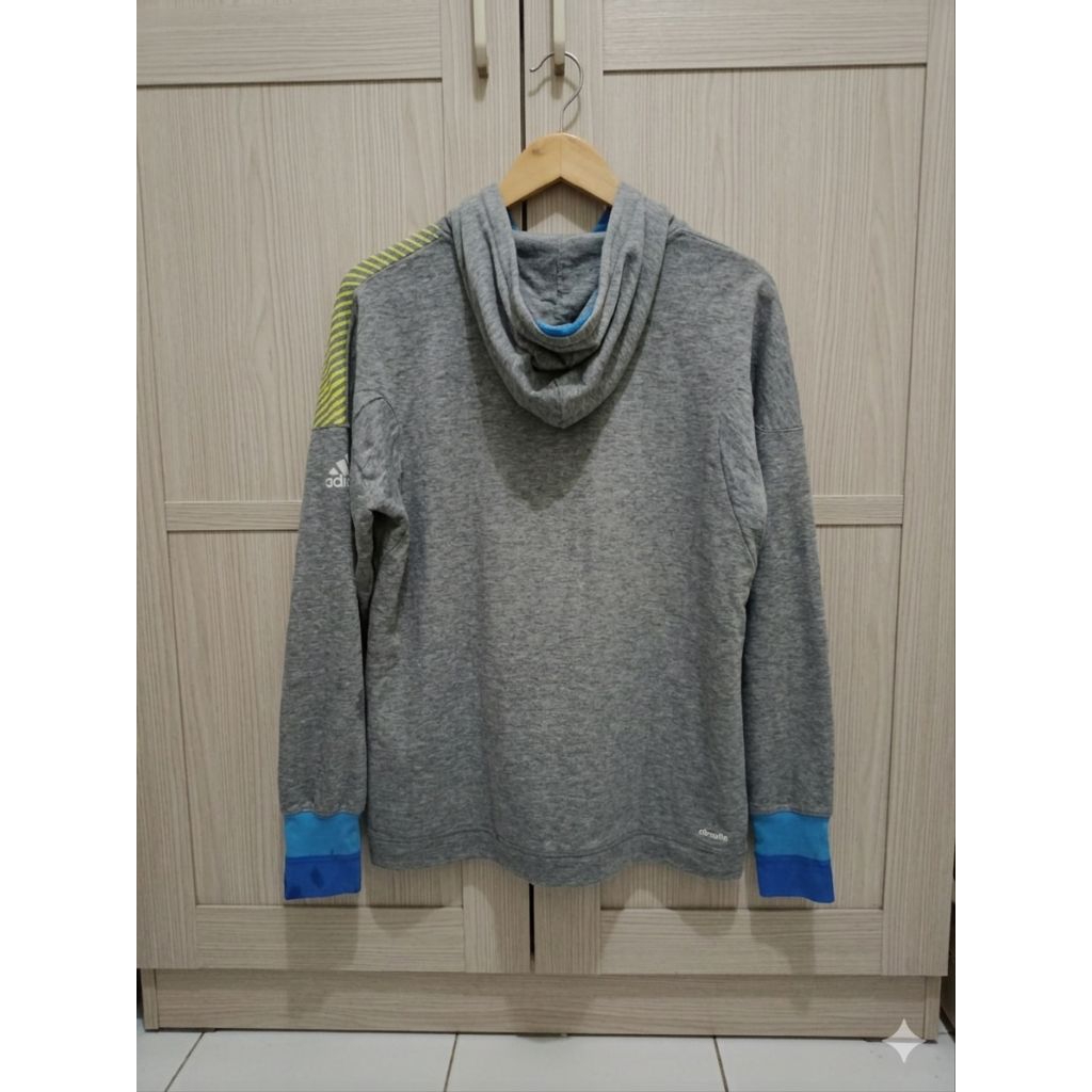 Jaket Hoodie Casual Adi Grey Second