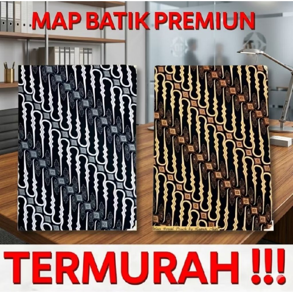 Map Batik siku kuningan uk. F4 & A4