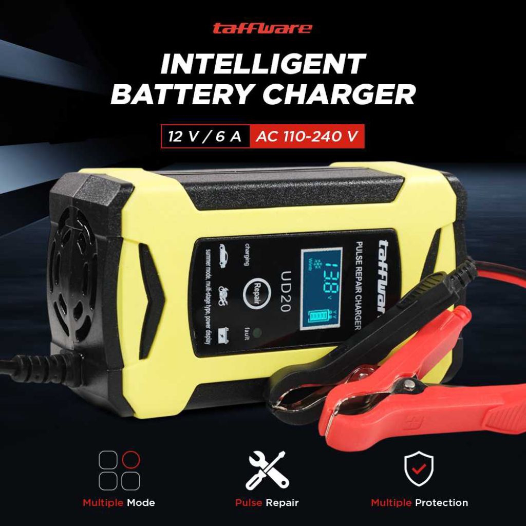 TAFFWARE - CHARGER AKI MOBIL INTELIGENT BATTERY CHARGER 12V 6A
