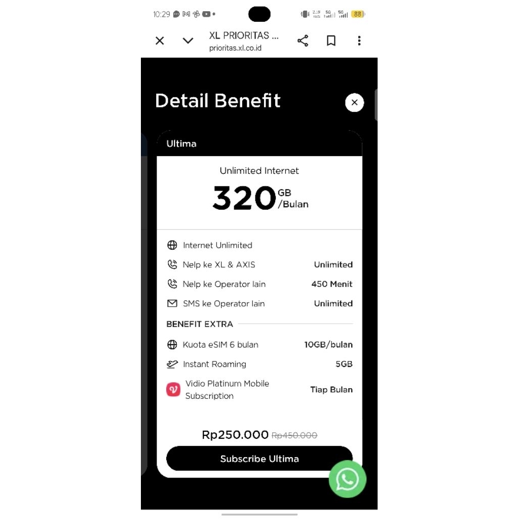XL PRIO KARTU PAKETAN + NOMOR CANTIK