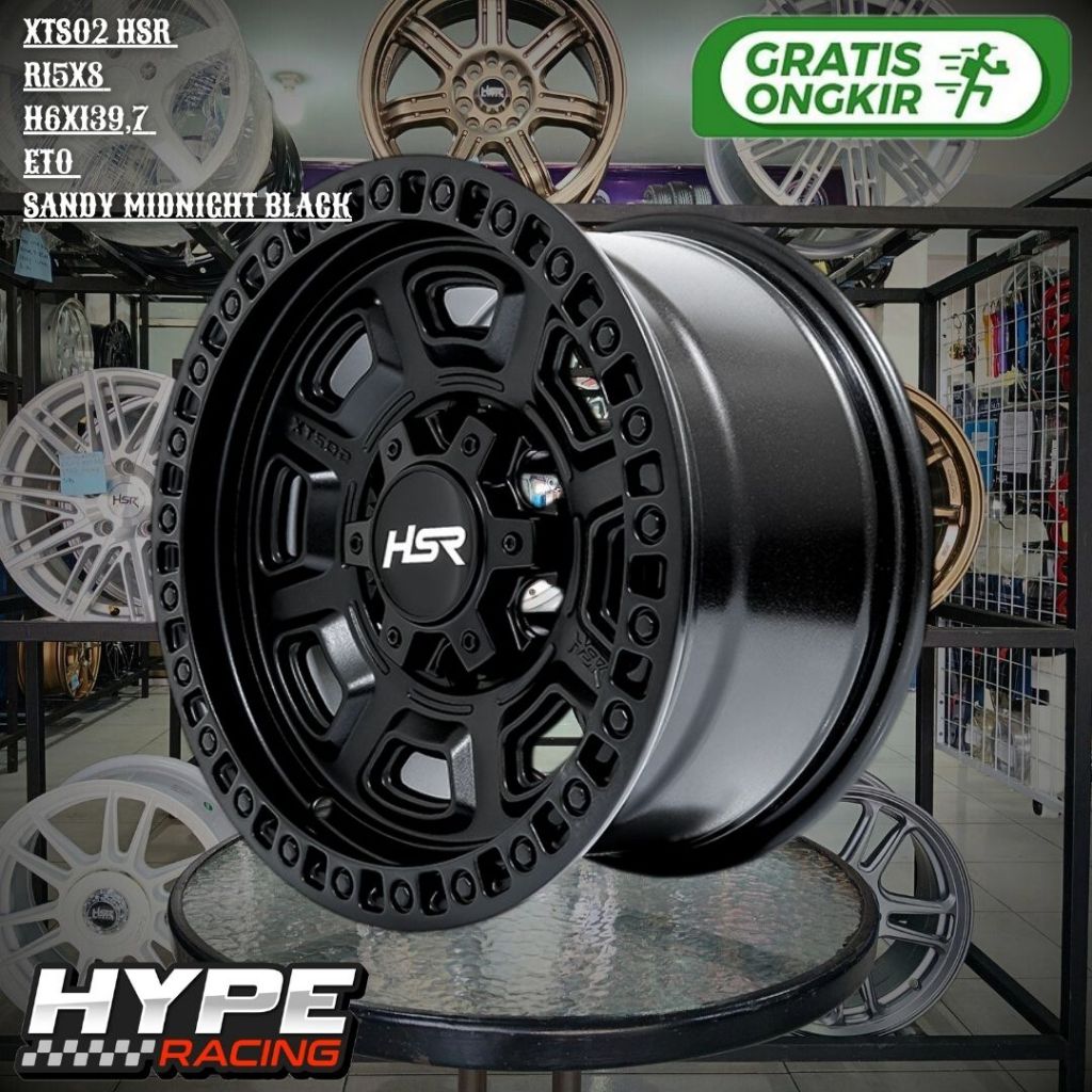 Velg Mobil TRITON , BLAZER , HARDTOP , EVEREST , PANTHER - HSR XTS02 Ring 15 R15 Lubang 6