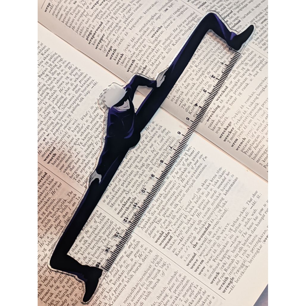 FREE GIFT Penggaris Akrilik Gojo Satoru, limited stock 15cm ruler acrylic gojo Satoru Jujutsu Kaisen