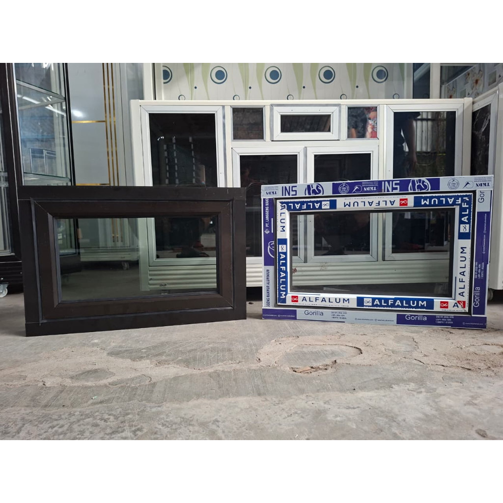 Jendela Casement Aluminium / Jendela Boven Aluminium Ukuran 60 x 40