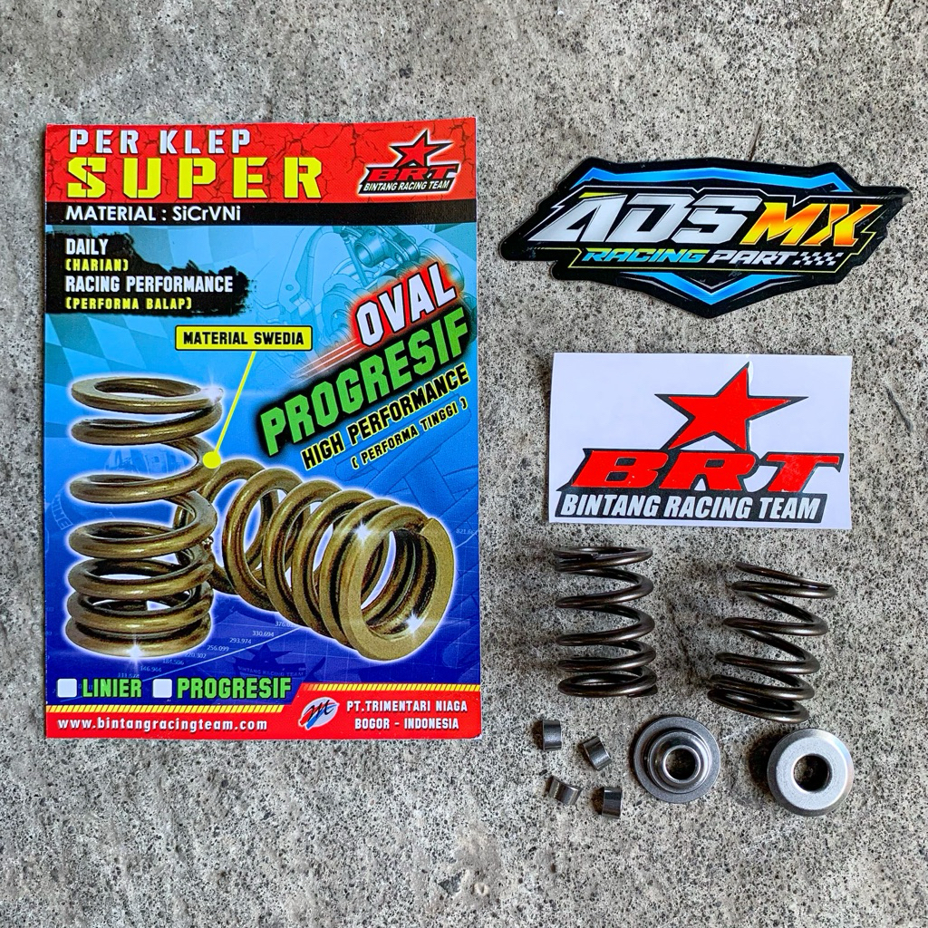 Paket PER KLEP BRT Progresif GEN 2 Bebek 32mm Jupiter Kharisma Supra KPH Head BRT