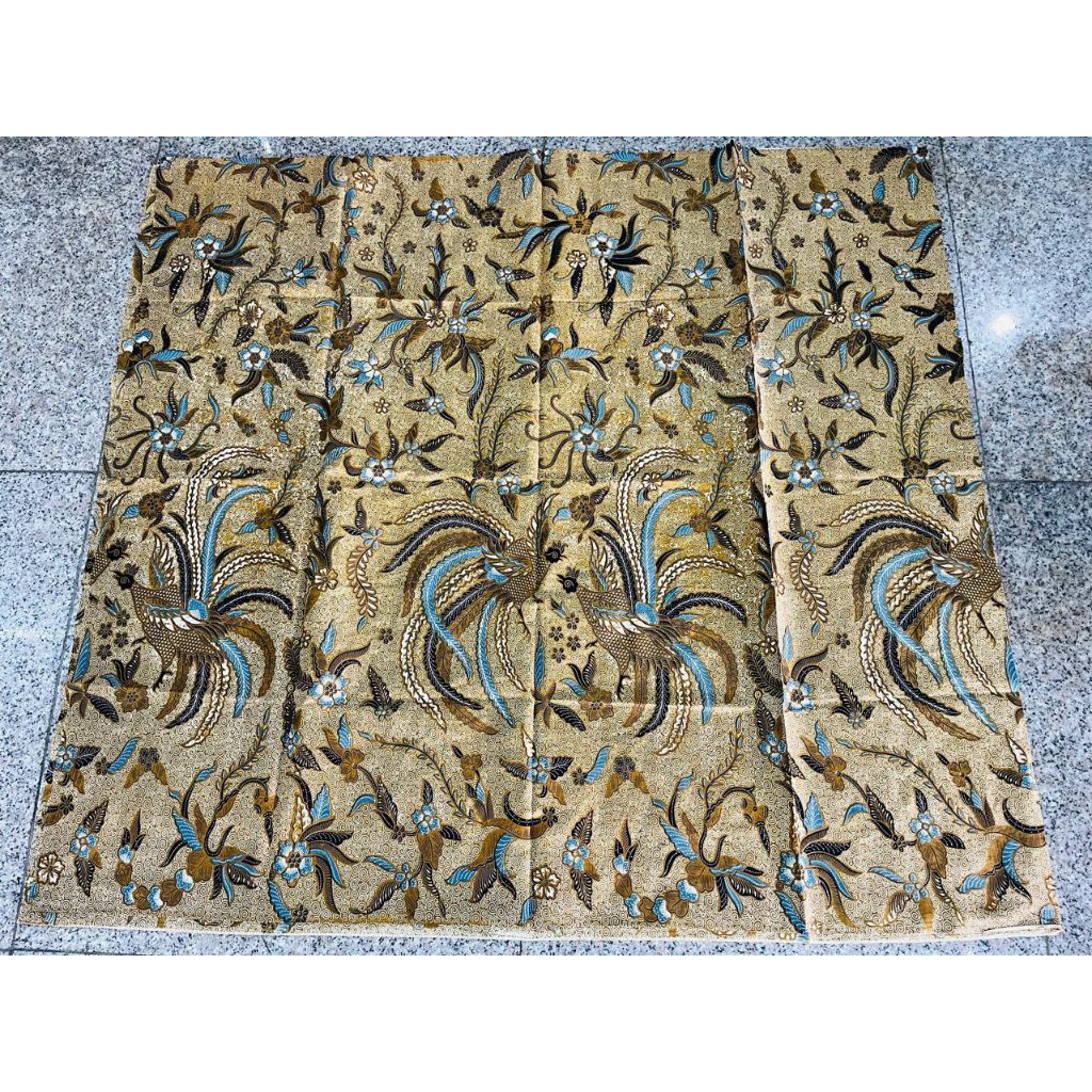 kain batik klasik biru indigo lawasan bahan katun halus