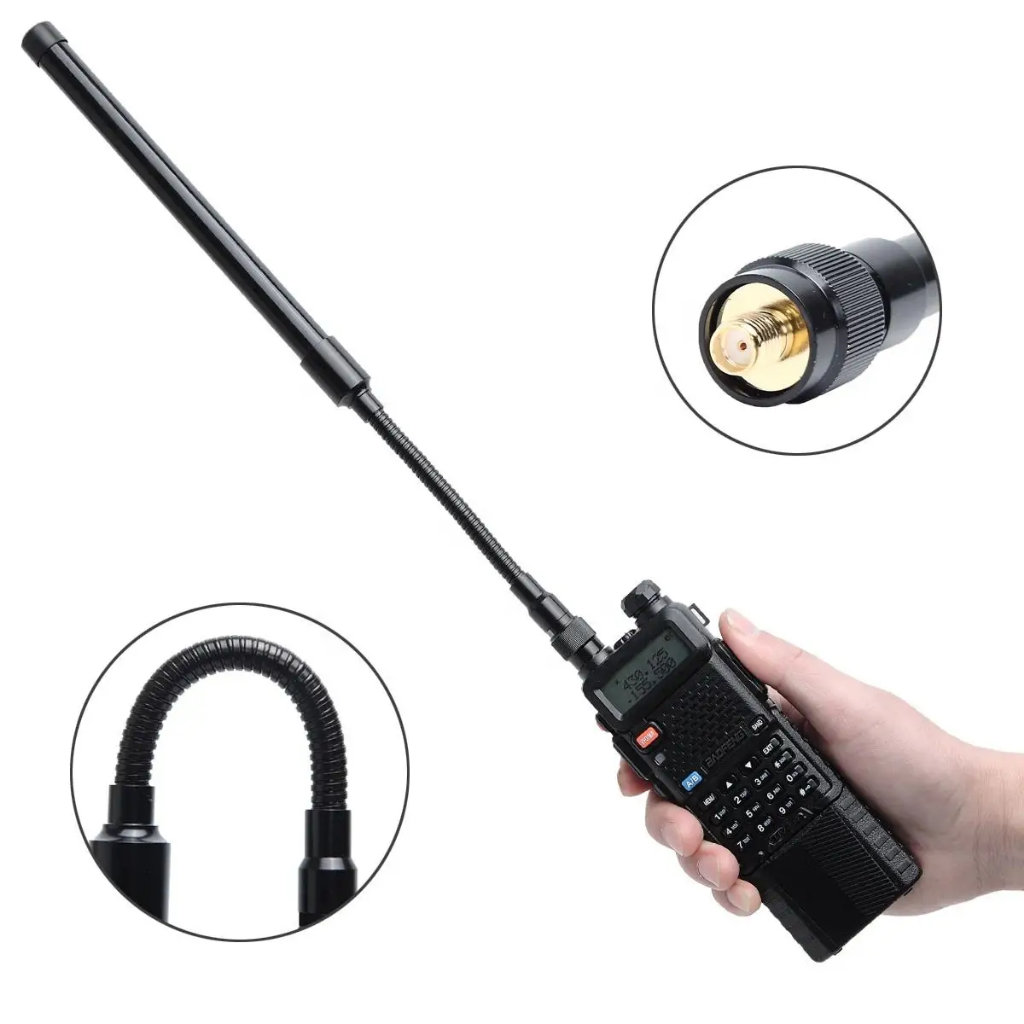 ABBREE Antena HT Walkie Talkie Radio Dual Band SMA-Female 144/430MHz