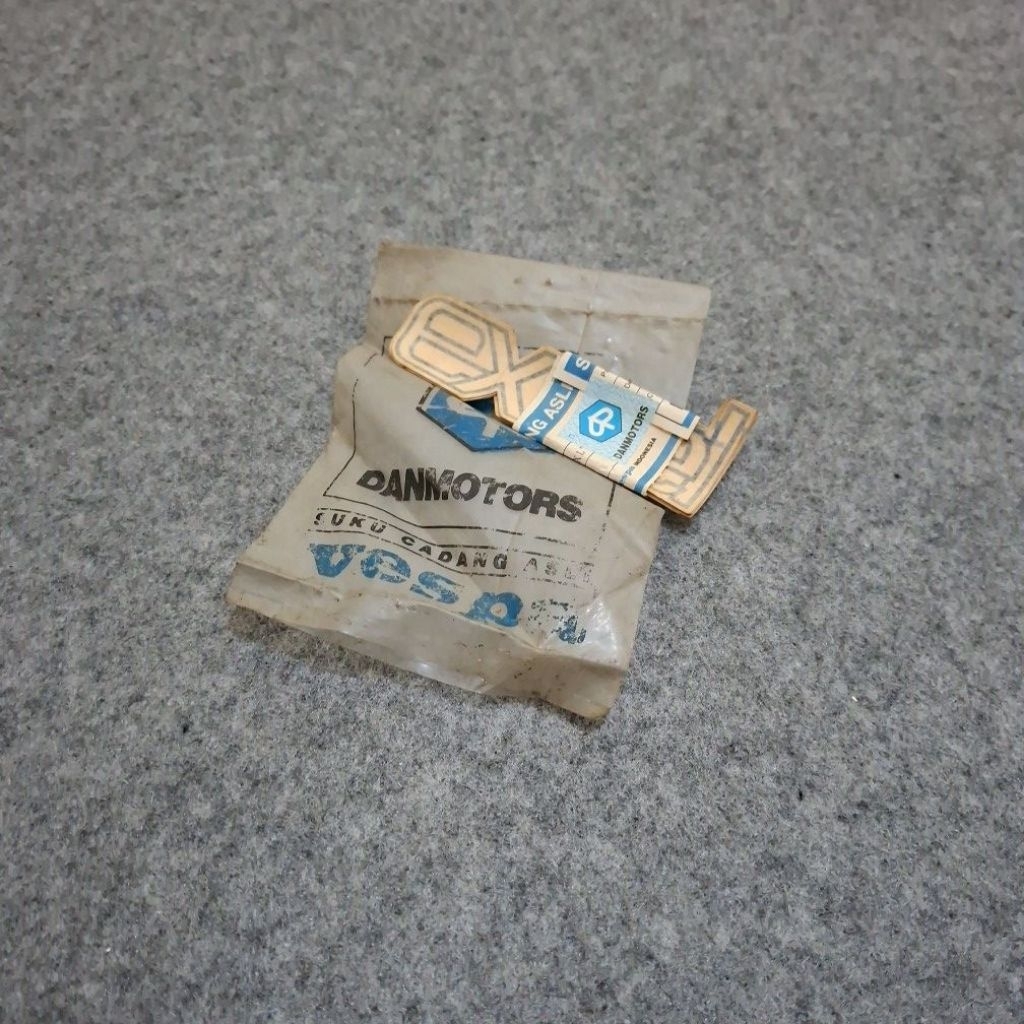 Striping Sticker Stiker Tepong Vespa Excel Asli Original Danmotor Biru