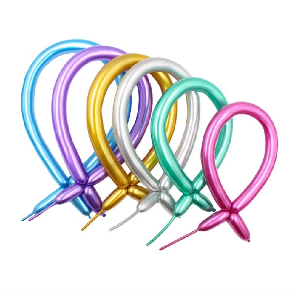 [ISI 100 PCS MIX] BALON LATEX TWIST METALIK merek shuaian.