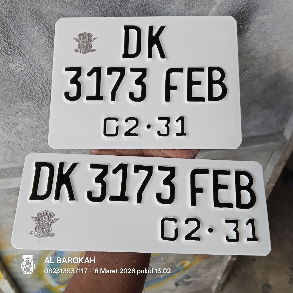 Plat nomer vespa matic / motor matic