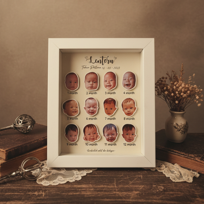 Pop Up Frame 3D Lite Baby Kado Bayi Anak