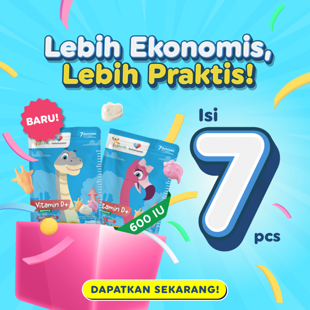 Gummy Vitamin D+ 600 IU Isi 7 Pcs | Youvit x theAsianparent Vitamin D Gummy Anak | Vit D3 anak