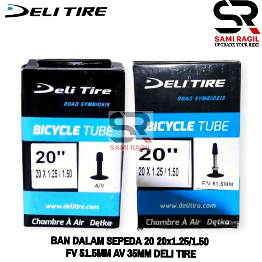 BAN DALAM SEPEDA 20 20x1.25/1.50 AV FV DELI TIRE 20 x 1.25 1.35 1.38 1.50 DELI TIRE DOP MOTOR AMERIC