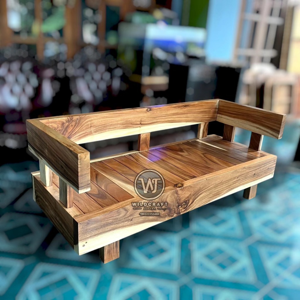 BANGKU BALE BALE MINIMALIS KAYU TREMBESI SOLID - BANGKU TERAS BANGKU SANTAI