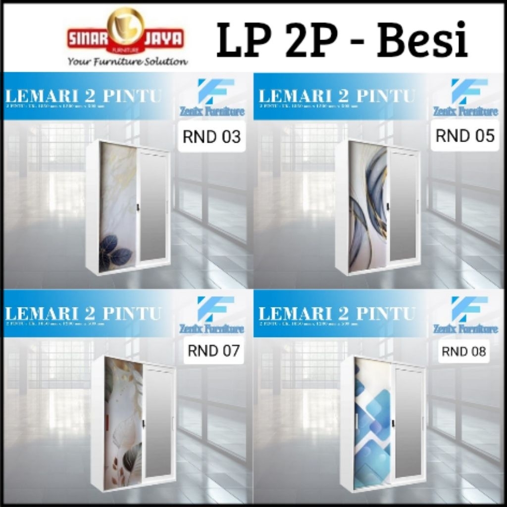 Lemari pakaian besi 2p sliding uk.120 // Lemari besi // Lemari pakaian