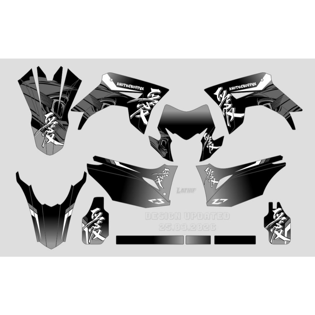 STIKER DECAL CRF 150L FULLBODY 127 WARNA ABU