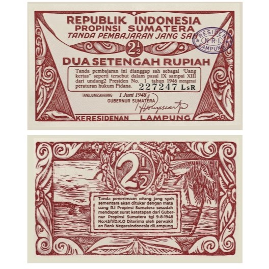 2 Setengah ORIDA Keresidenan Lampung Souvenir Replika Repro