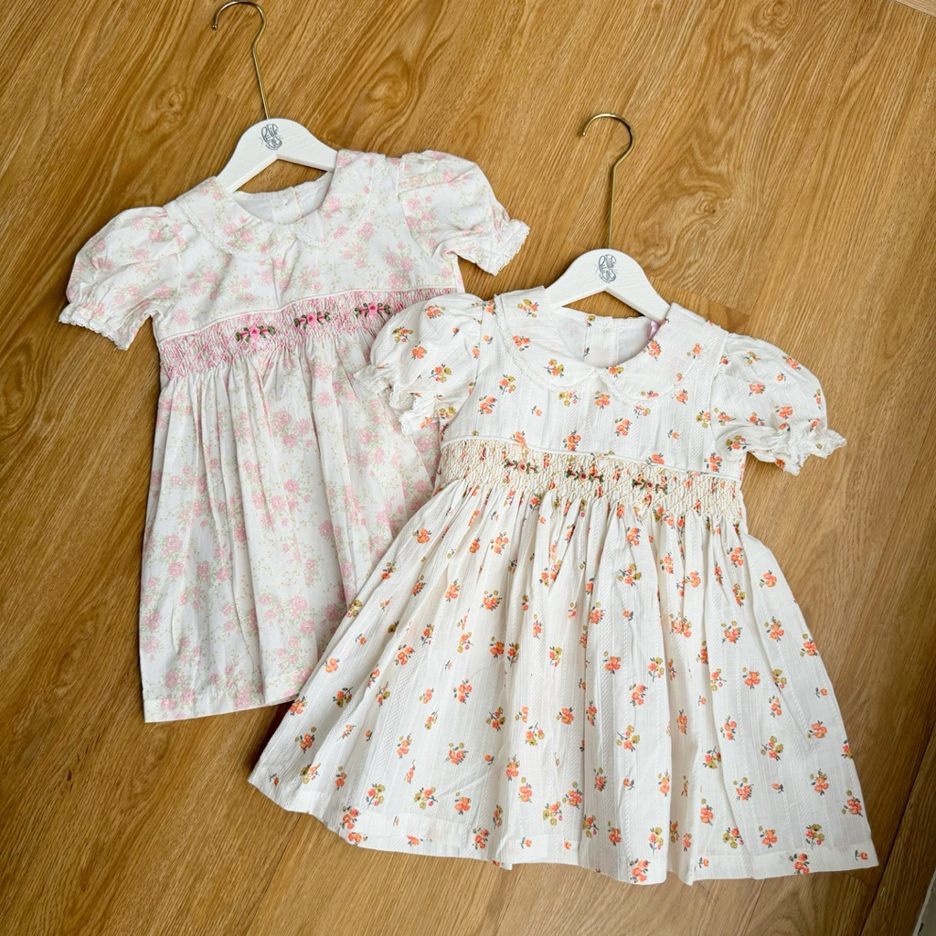 Flo Smocked Dress/ Dress Anak Perempuan/ Smocked Dress Anak Perempuan/ Terusan Anak Perempuan