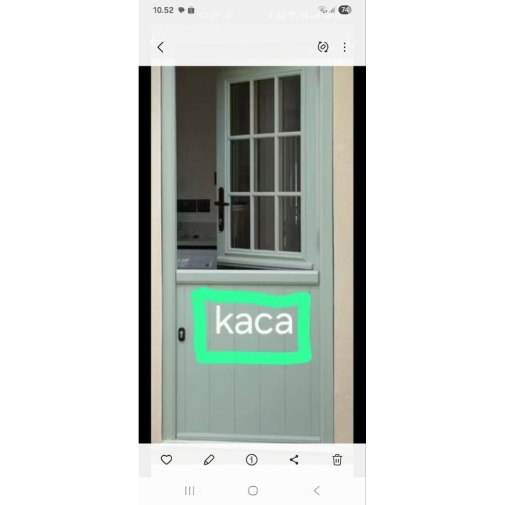 pintu potongan atas bawah ukuran 80x200 contoh seperti gambar ya kak