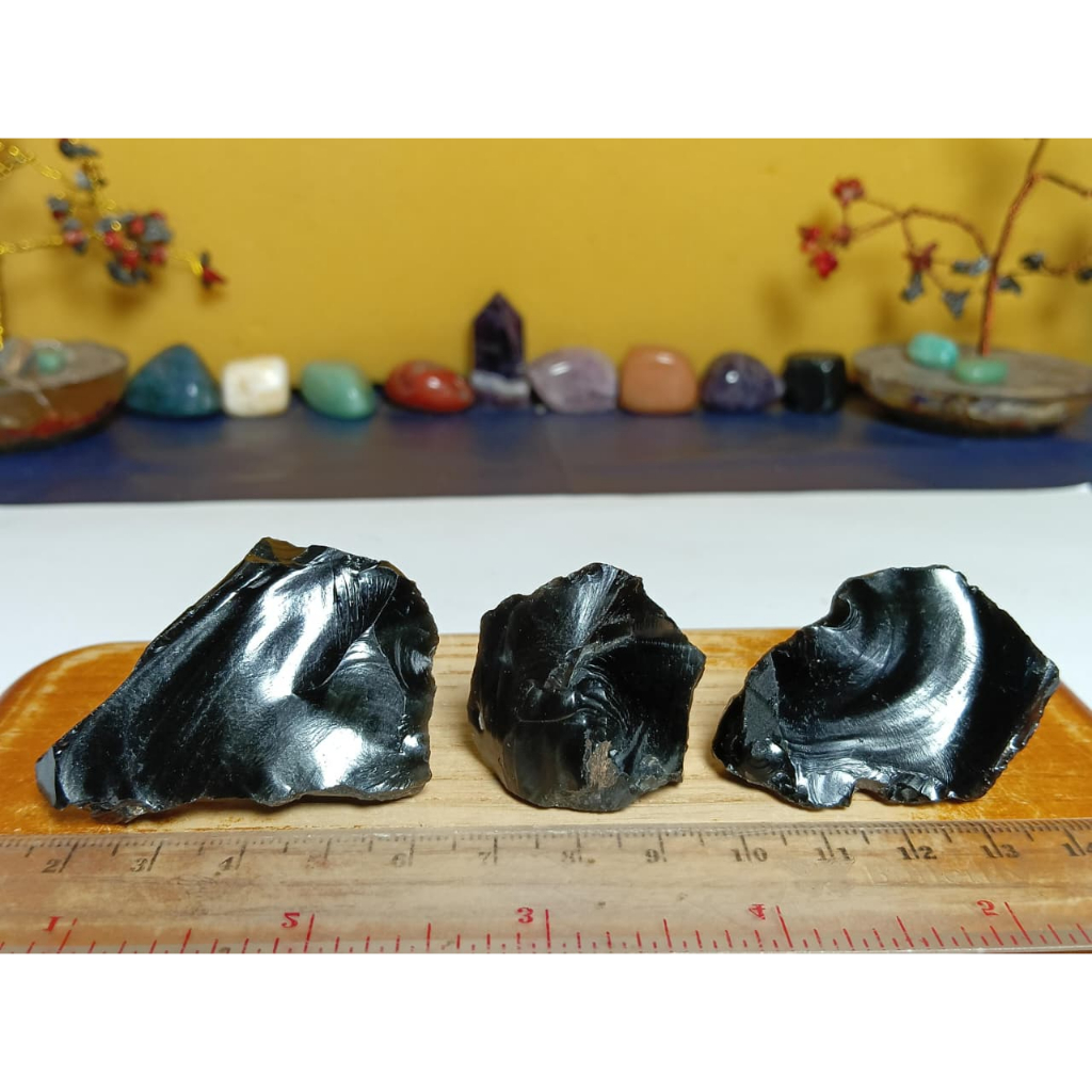 Natural RAINBOW Black Obsidian Rough / RAW (10)