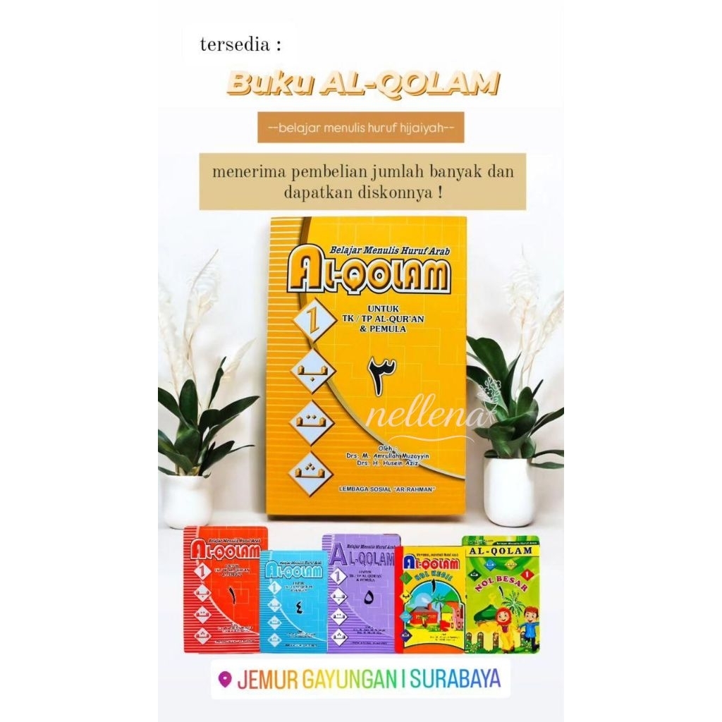 Buku belajar menulis huruf hijaiyah AL QOLAM