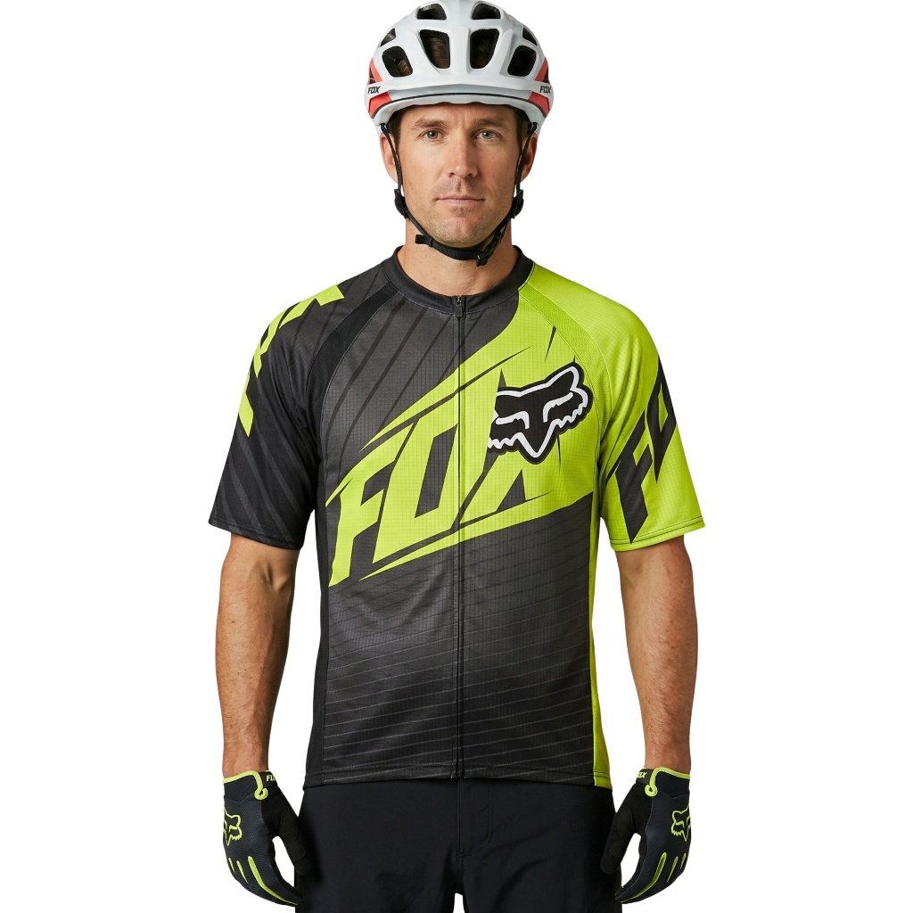 Fox Racing Livewire Green Original Jersey Sepeda Roadbike Jersey MTB  Jersey Gowes