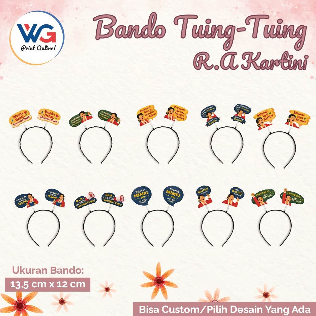 Bando Tuing Tuing Hari Kartini Custom Lucu - Aksesoris Rambut Lomba Karnaval Anak RA Kartini 21 Apri