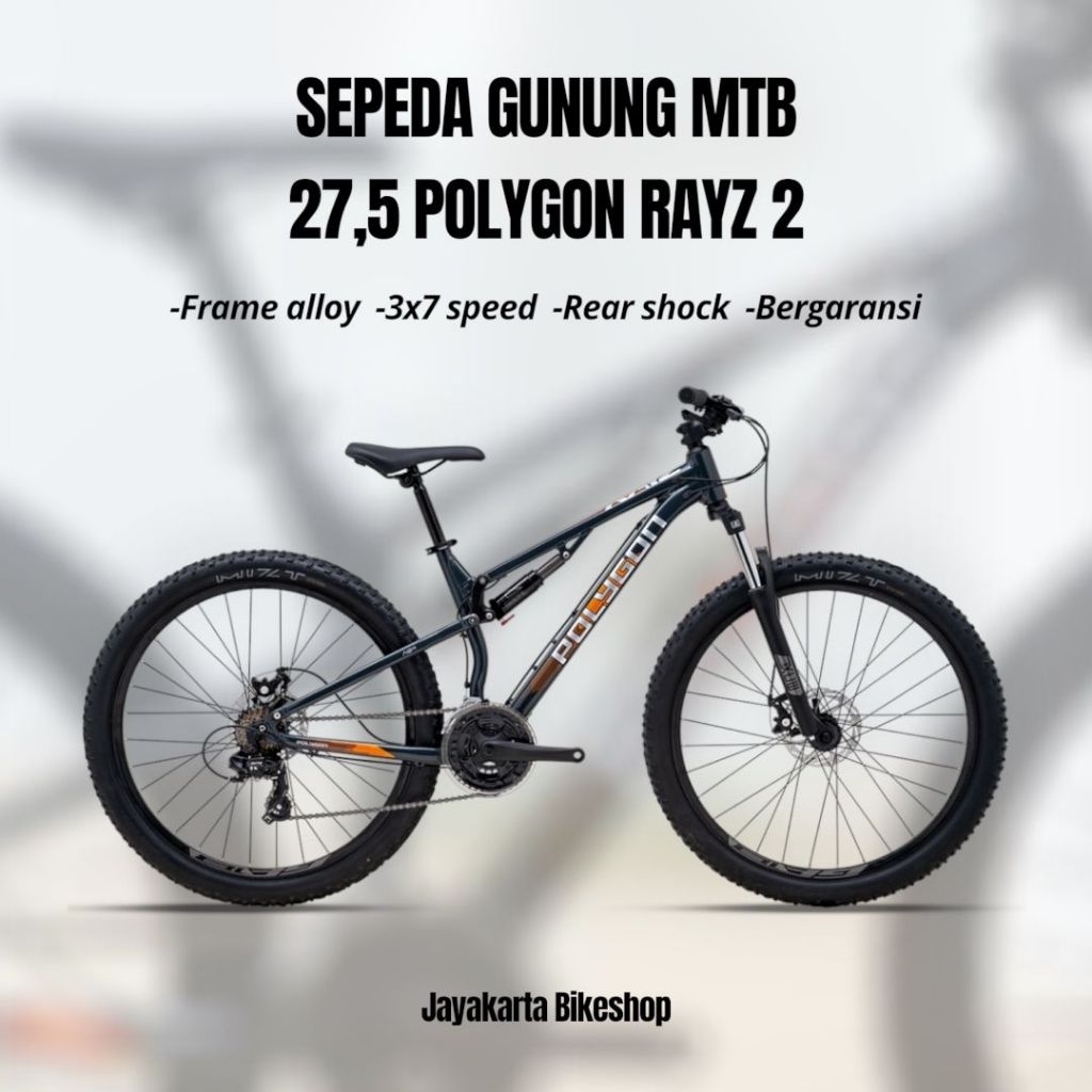 SEPEDA GUNUNG MTB DEWASA 27,5 POLYGON RAYZ 2 REAR SHOCK | MOUNTAIN BIKE ORIGINAL DAN BERGARANSI
