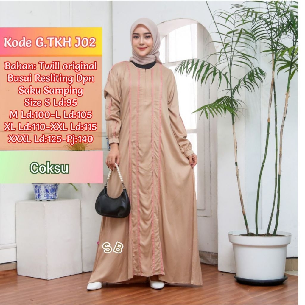 Gamis Twill Ori super Premium G.TKH || Gamis Twill Ori Polos Harian Adem Terbaru || Gamis Twill Ori 
