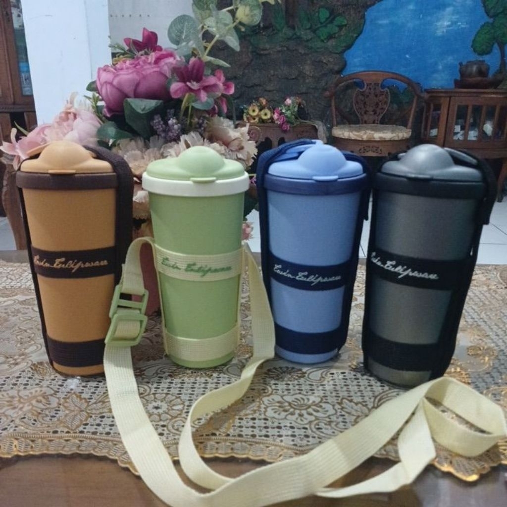 Botol minum Tupperware Xtreme bootle 600 ml, Eco man black. / Eco bootle 1 lt / Twin Tulipware.  ori