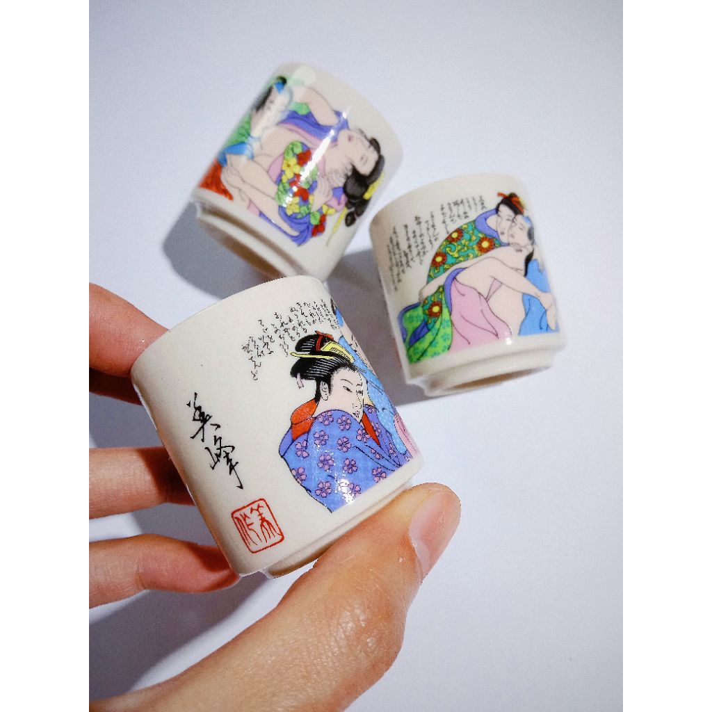 1 set gelas cangkir keramik Sunga jepang