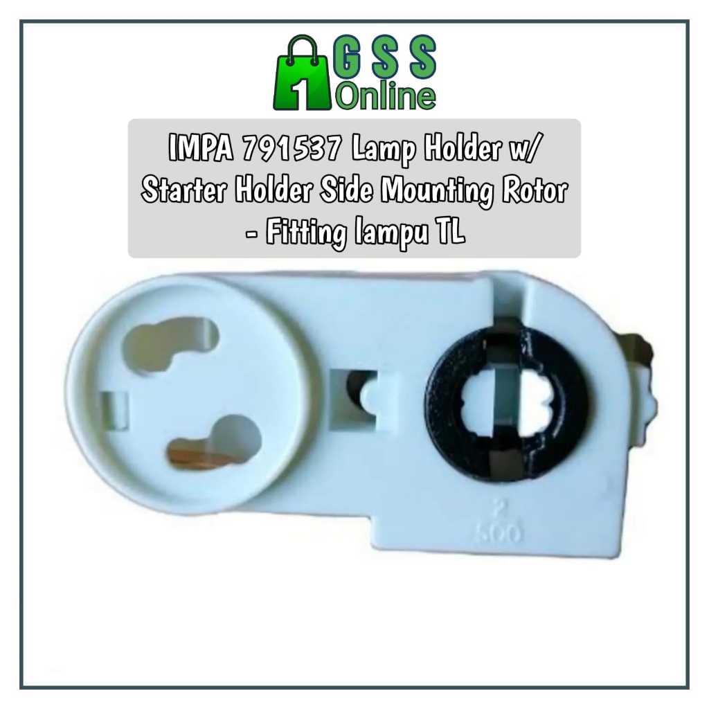 Fitting Lampu TL + Starter IMPA 791537 Side Mount – Lamp Holder Fluorescent T8/T12