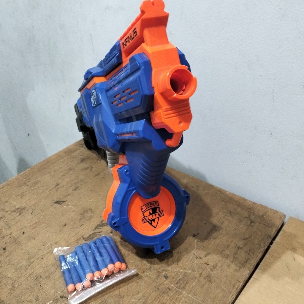 Nerf Infinus Elite + Drum 30 | Unit Nyala | Proyek Mod / Koleksi / Sparepart