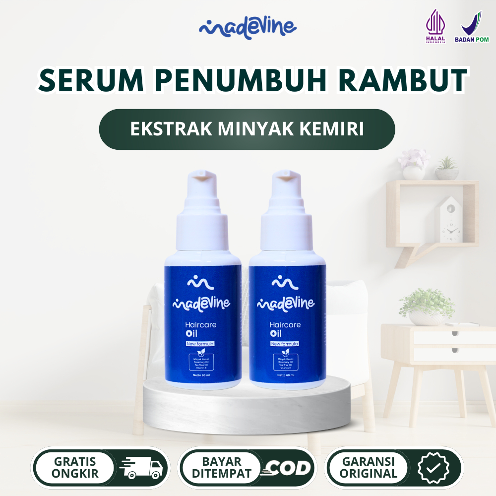 Madevine Hair Oil - Serum Penumbuh Rambut Ekstrak Minyak Kemiri