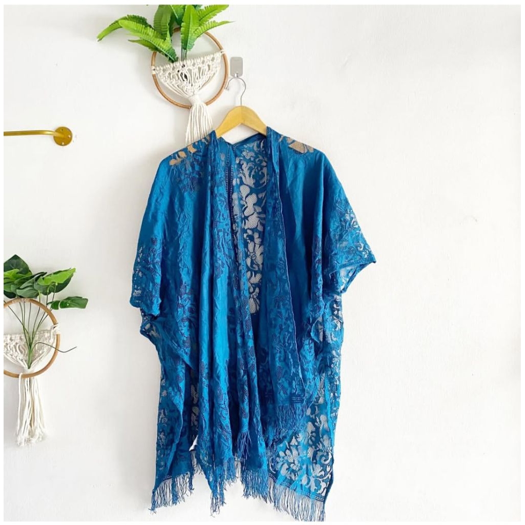 (Preloved) Outer Lace Biru