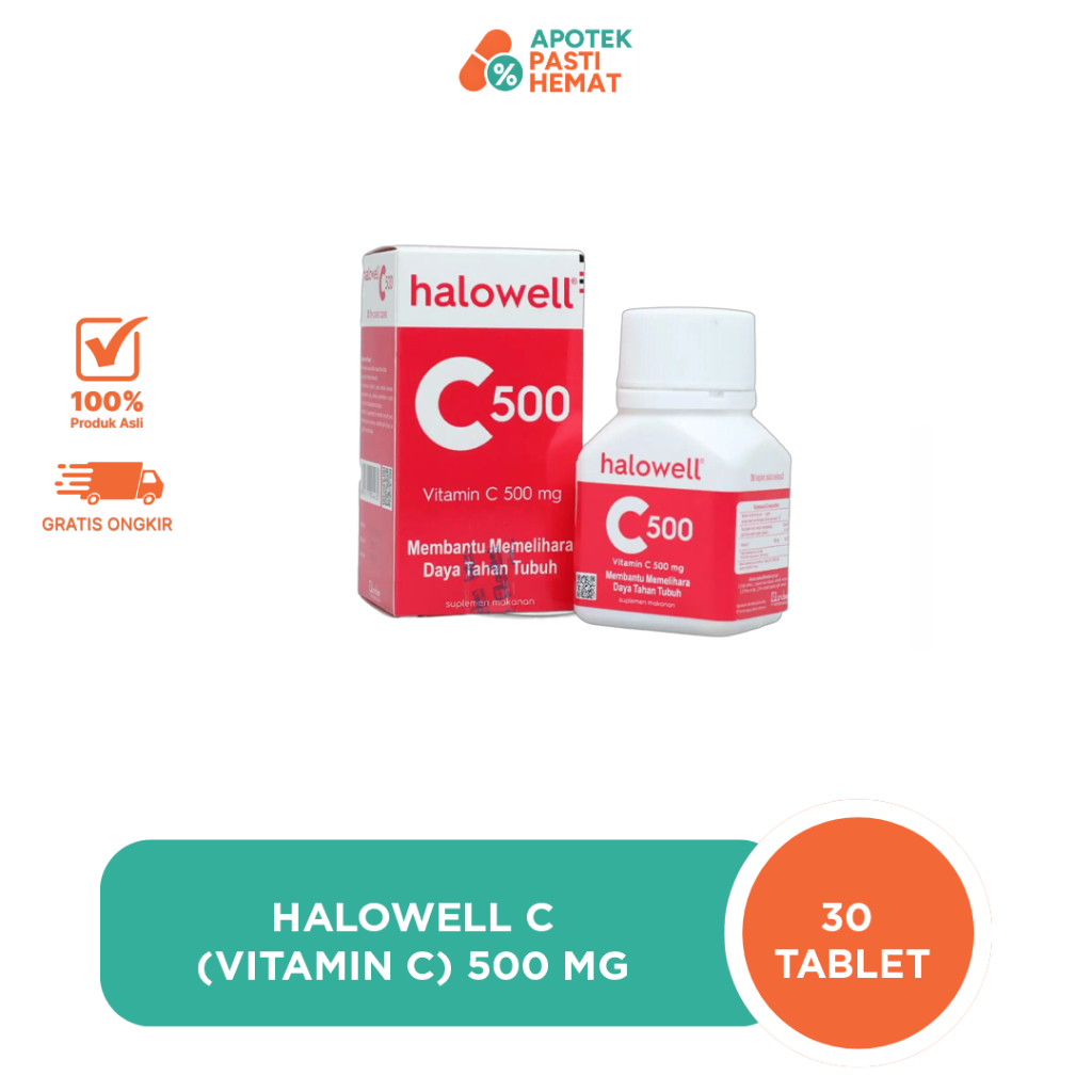 Halowell C (Vitamin C) 500 mg 30 Tablet