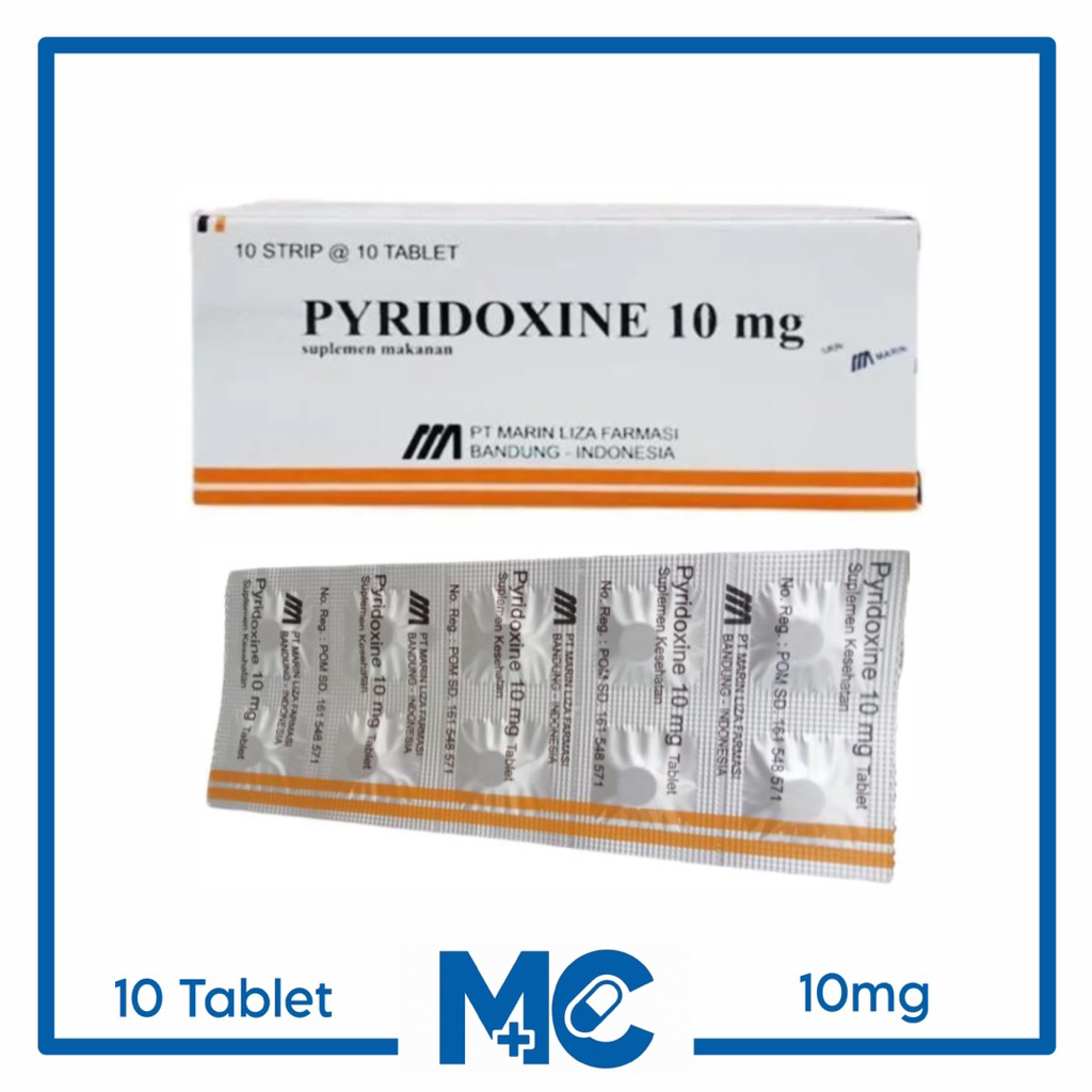 Pyridoxine (Vitamin B6) isi 10 Tablet - Memenuhi Kebutuhan Vitamin B6
