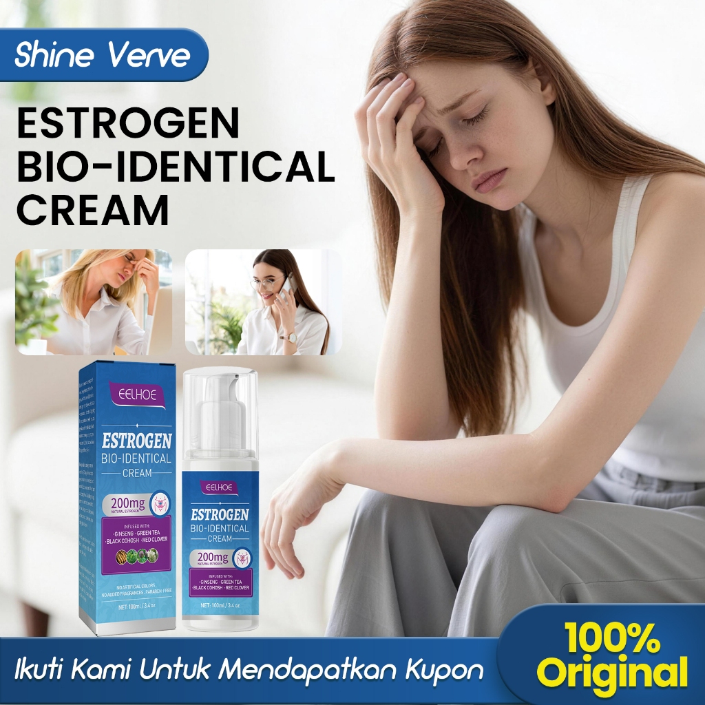 EELHOE Estrogen Bio-Identical Cream 100ml Krim Keseimbangan Hormon Wanita Mengurangi Kelelahan Merin