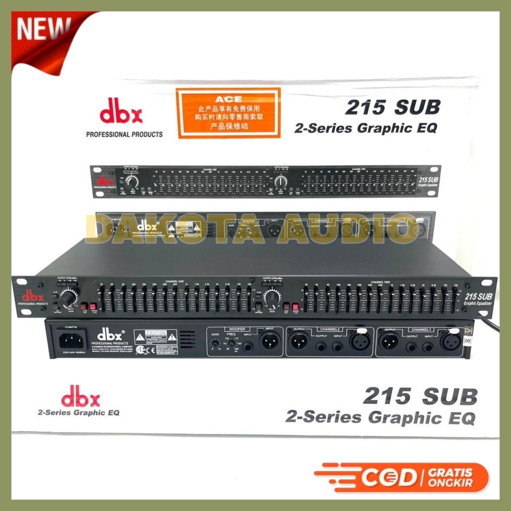 Equaliser DBX 215SUB equaliser Dbx 215 + subwoofer (Bisa COD)