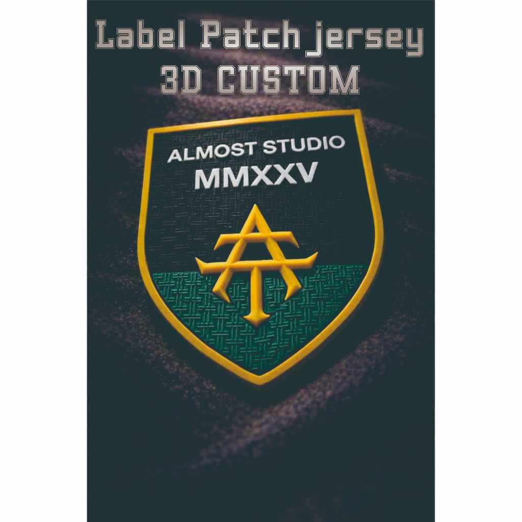 label patch custom desain bebas proses cepat buat beragam kebutuhan label patch jersey dan baju spor