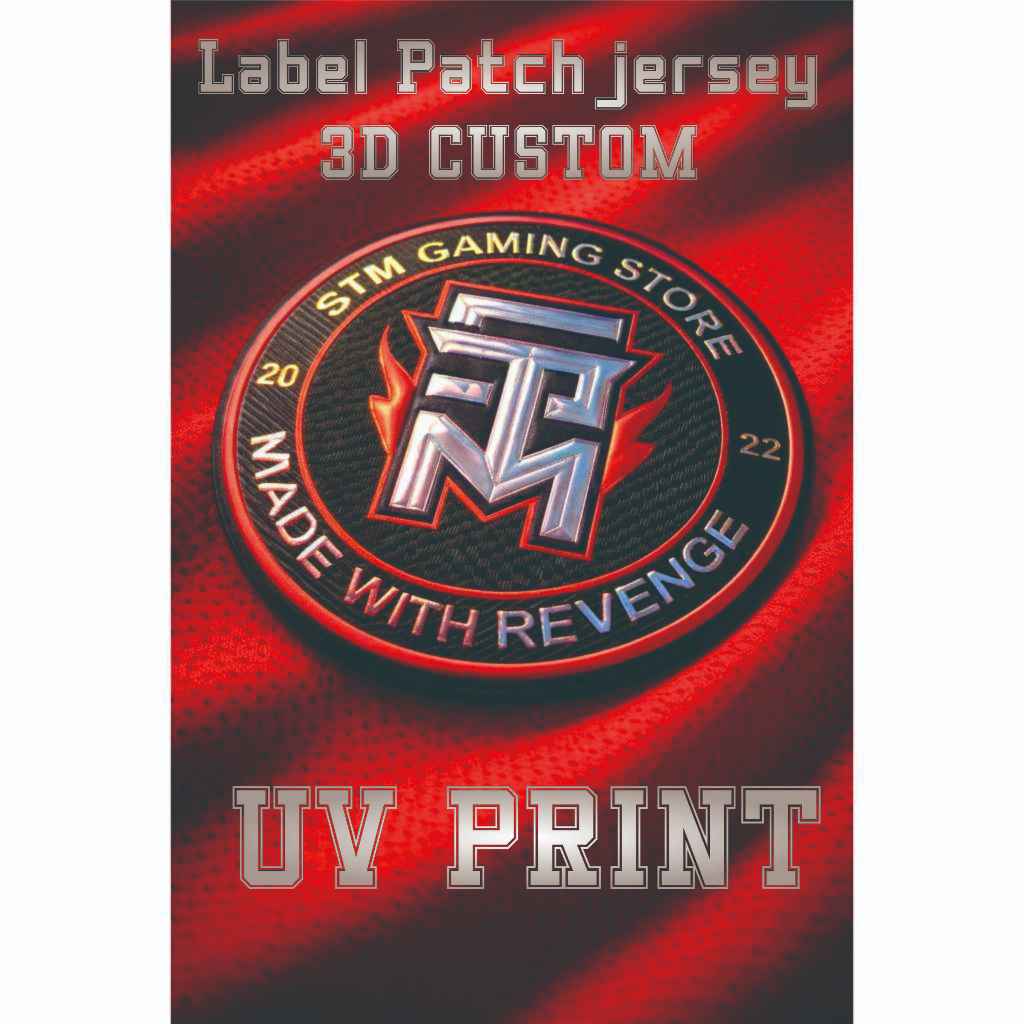 label patch custom desain bebas proses cepat buat beragam kebutuhan label patch jersey dan baju spor