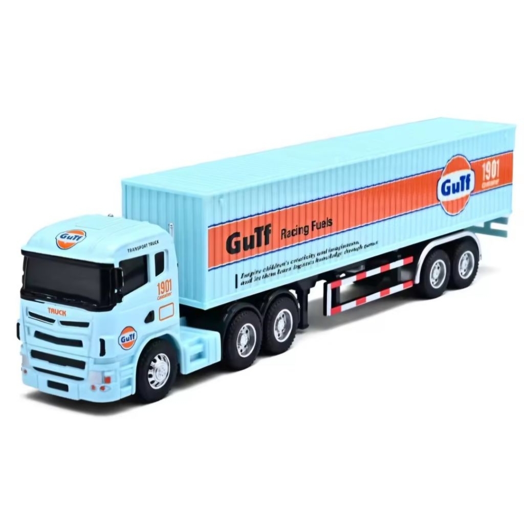 Miniatur Diecast Truck Container /Truk Kontainer Miniatur Detail Realistis, Ban Karet, Koleksi & Mai