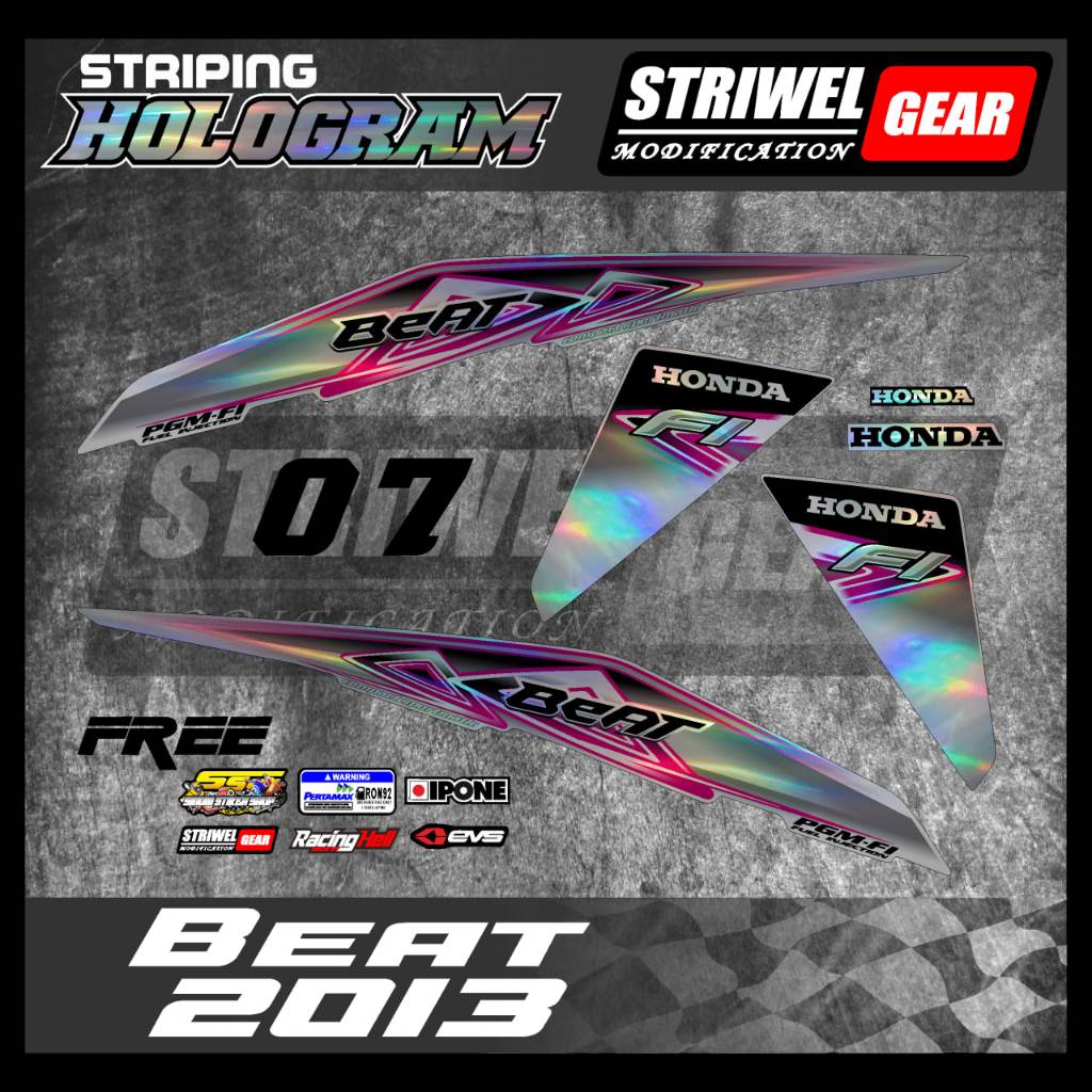 Beat FI Stiker Striping Ori Beat FI 2013 List Motor Honda Beat F1