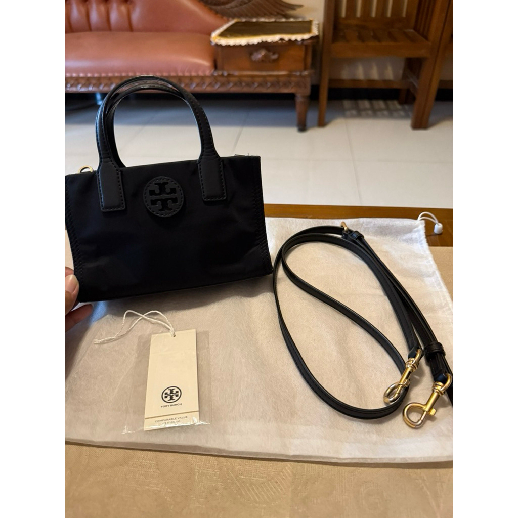 Preloved Tory Bur** Ella mini nylon Tote black